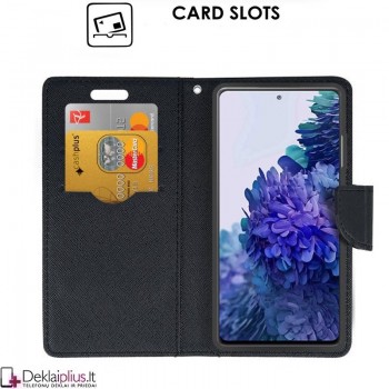 Atverčiamas dėklas su skyreliais - auksinės spalvos (Samsung S20 Fe)